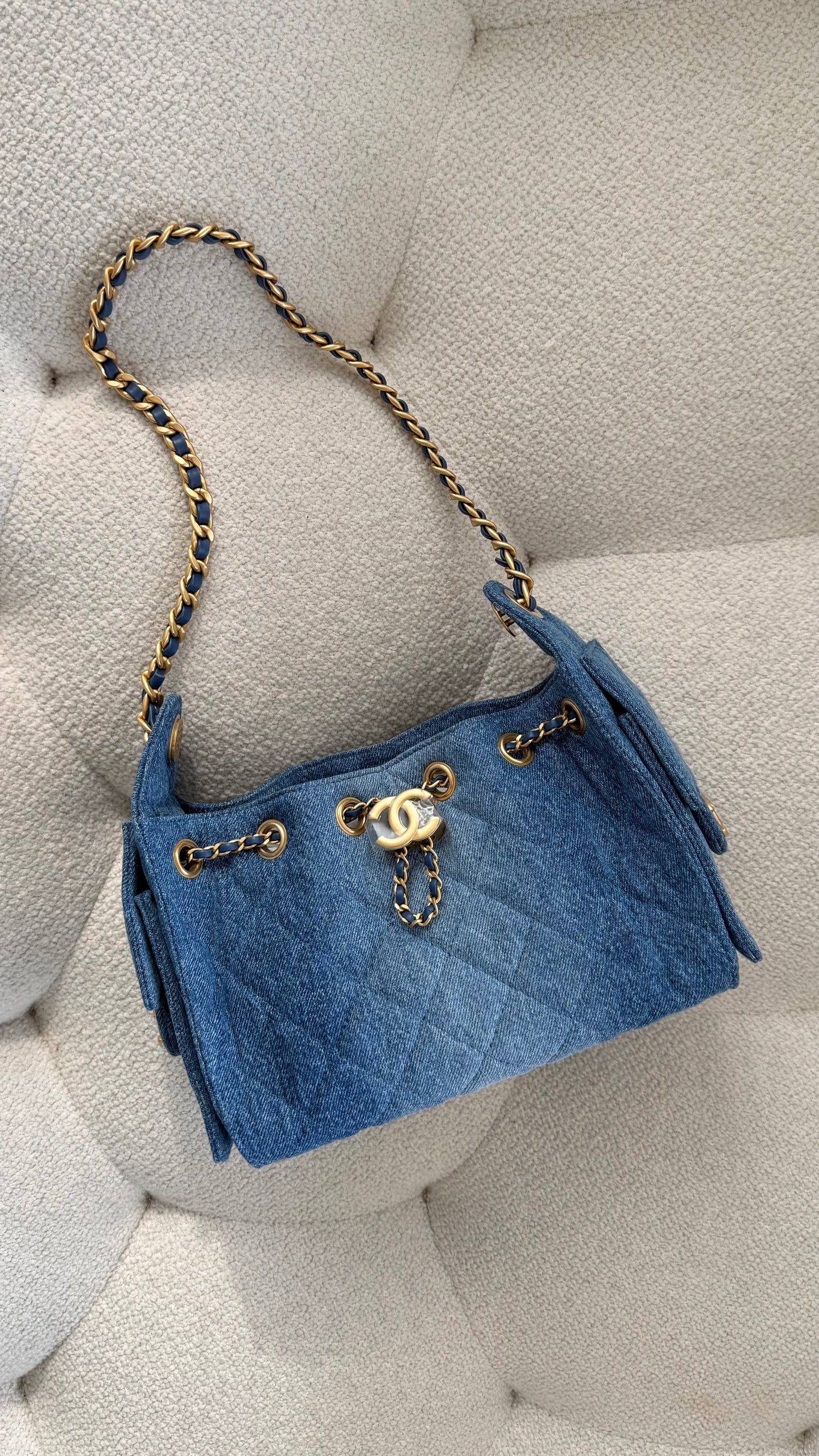 Chanel 25 Mini Hobo Washed Denim