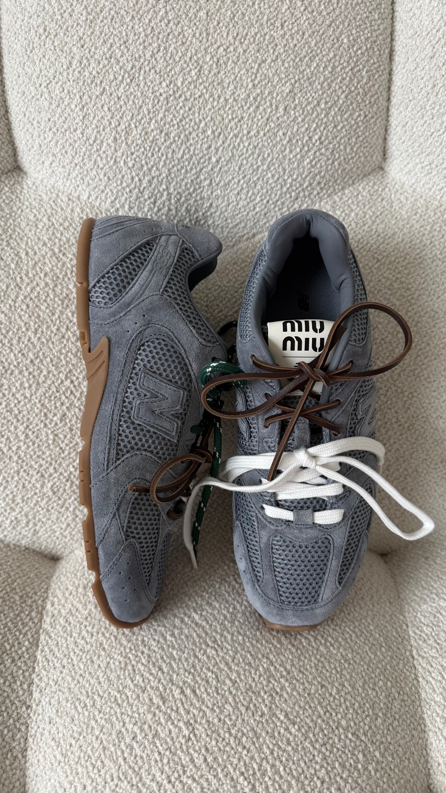 Miu Miu x New Balance 530 SL Trainers Suede & Mesh Periwinkle Blue