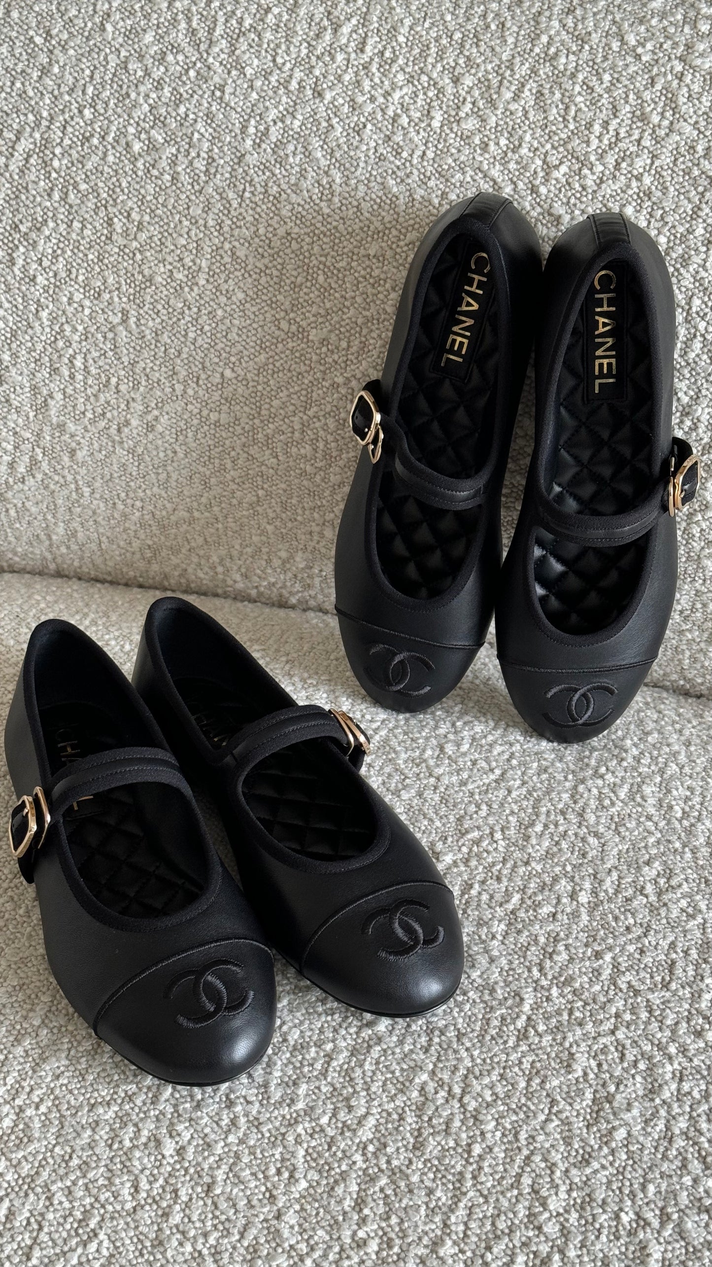 Chanel Mary Janes Black