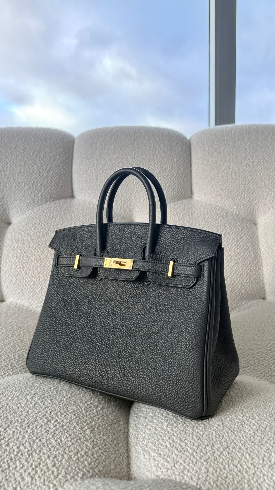Hermès Birkin B25 Togo Plomb GHW K