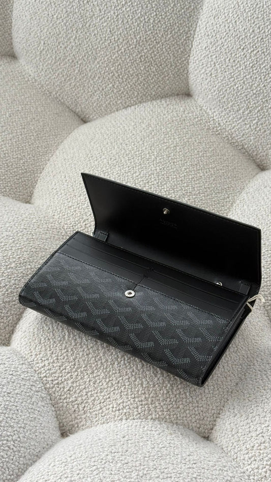 Goyard Varenne Continental Wallet Jet Black