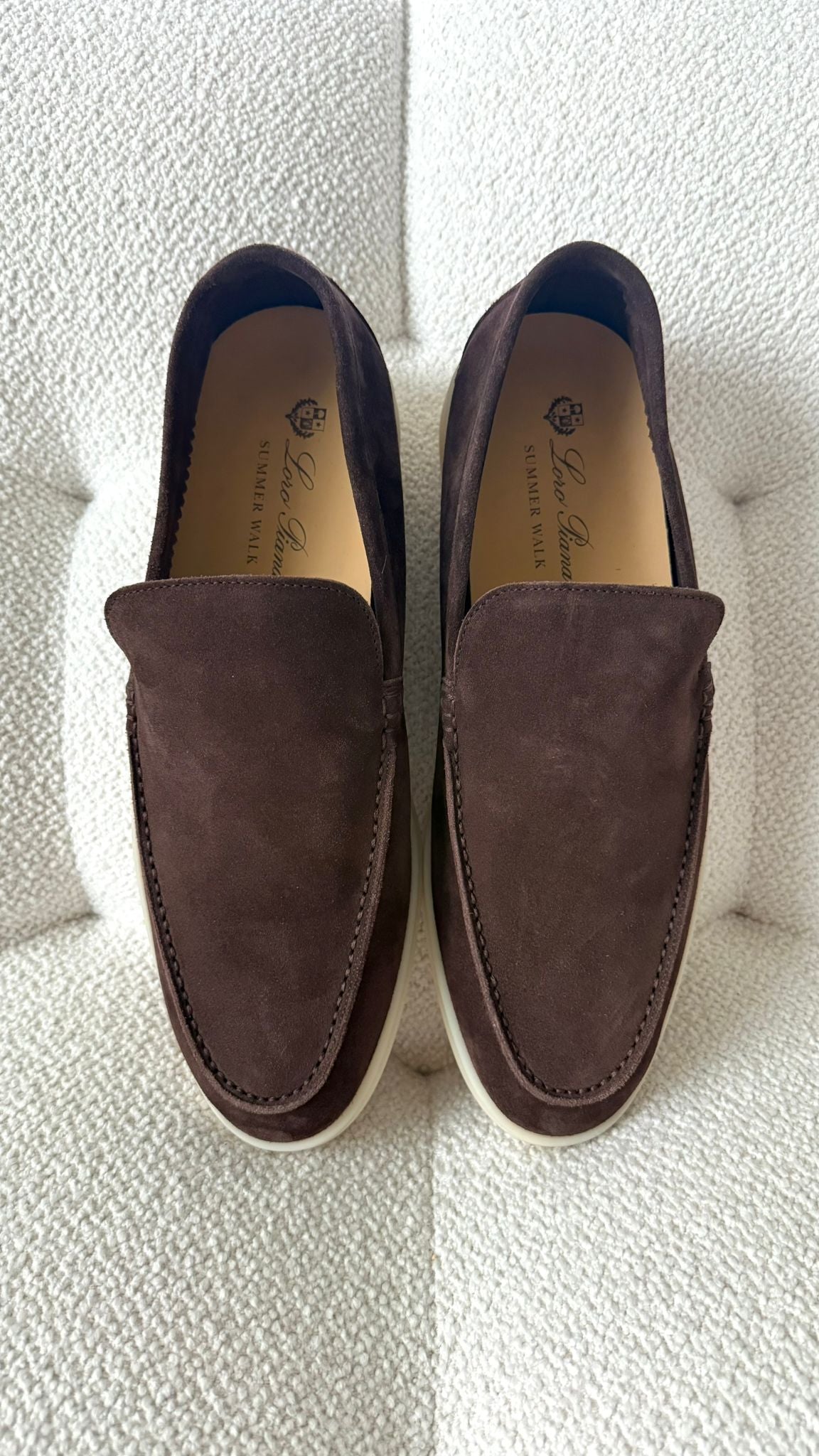 Loro Piana Summer Walk Loafer Suede Chocolate 42.5