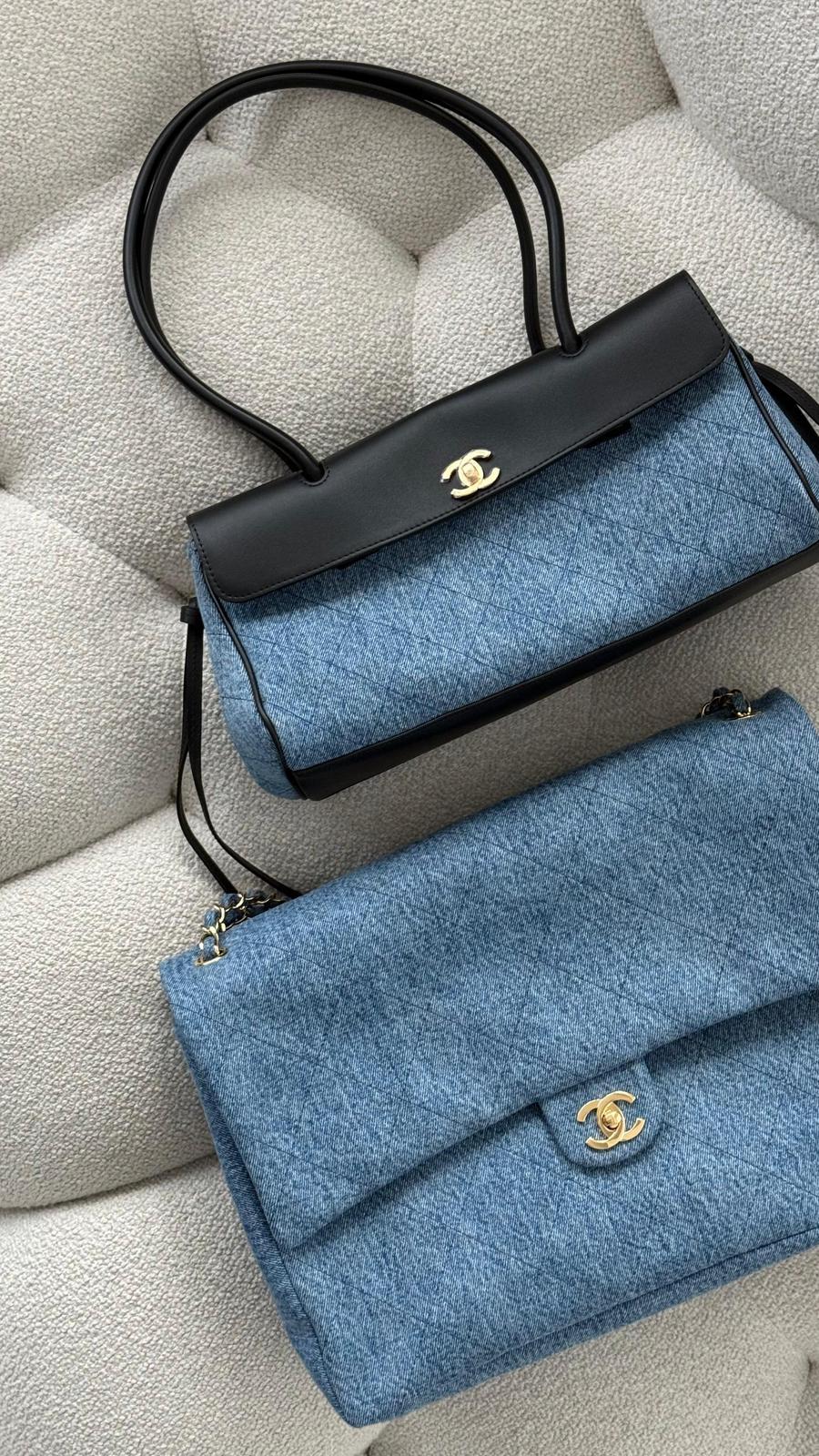 Chanel Metiers d'Art 2026 Tote Suede Calfskin, Grained Calfskin & Gold-Tone Metal Dark Beige & Black