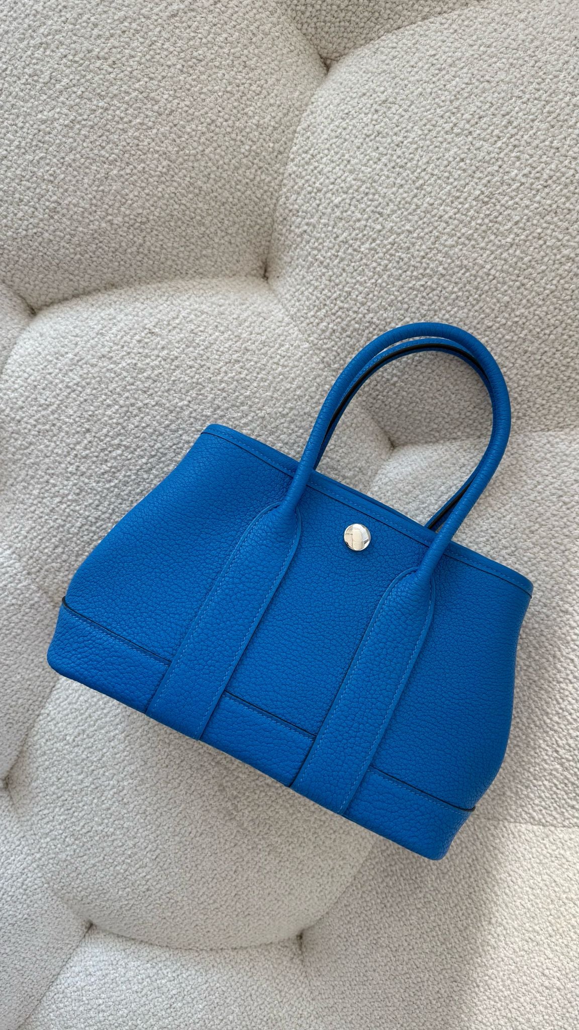 Hermès Mini Garden Party Negonda Bleu Hydra PHW