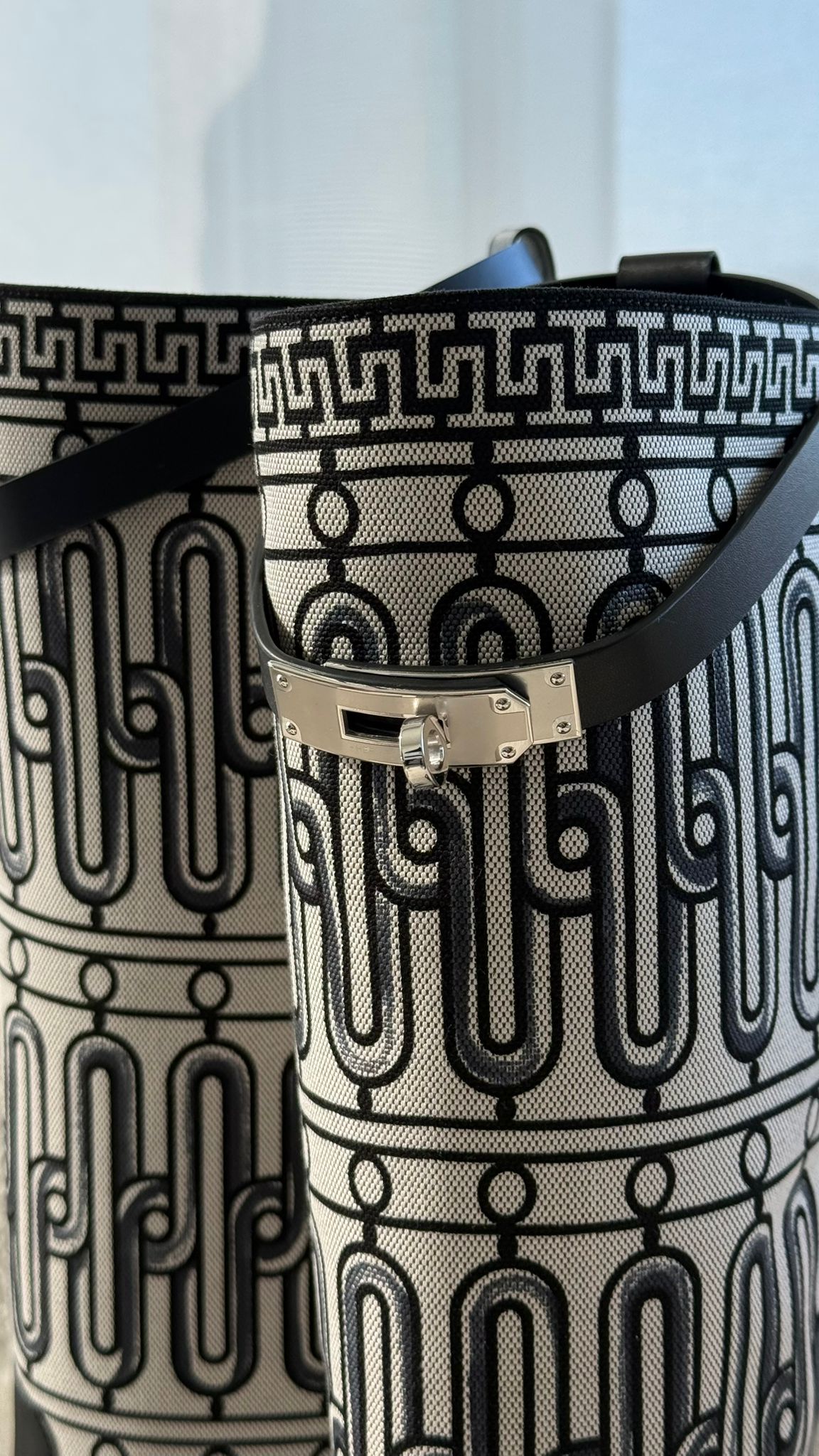 Hermès Jumping Boots Toile Black & Prunoir