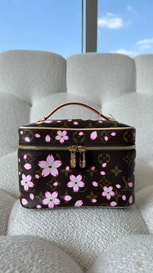 Louis Vuitton x Takashi Murakami “Cherry Blossom” Nice Mini Toiletry Bag Monogram CoatedCanvas GHW