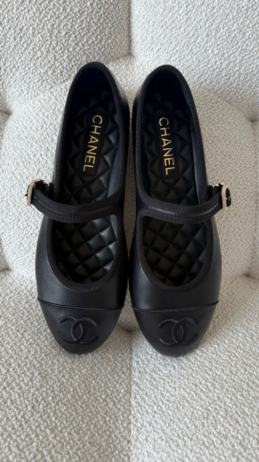 Chanel Mary Janes Black