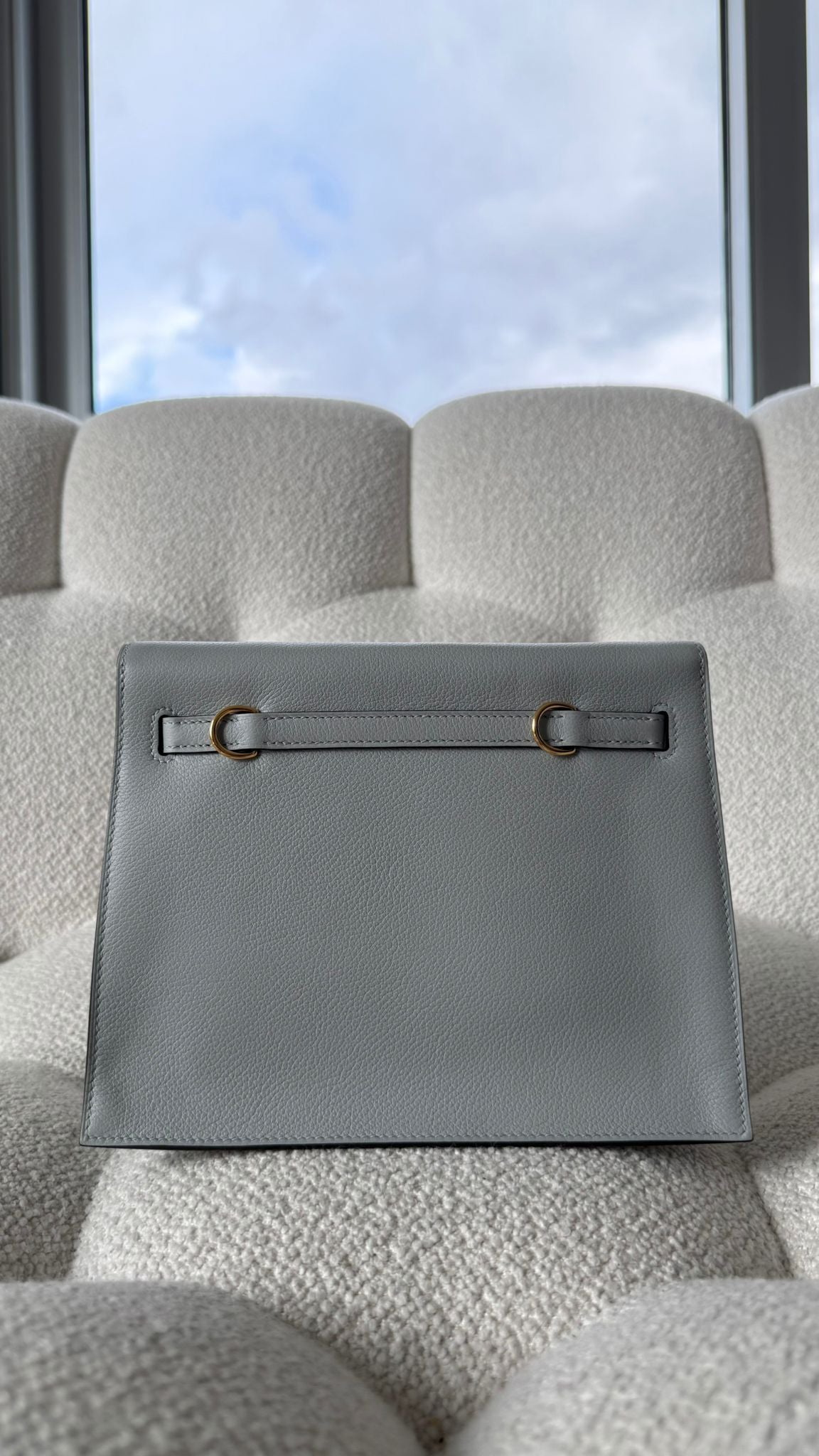 Hermès Kelly Danse Evercolor Bleu Glacier GHW