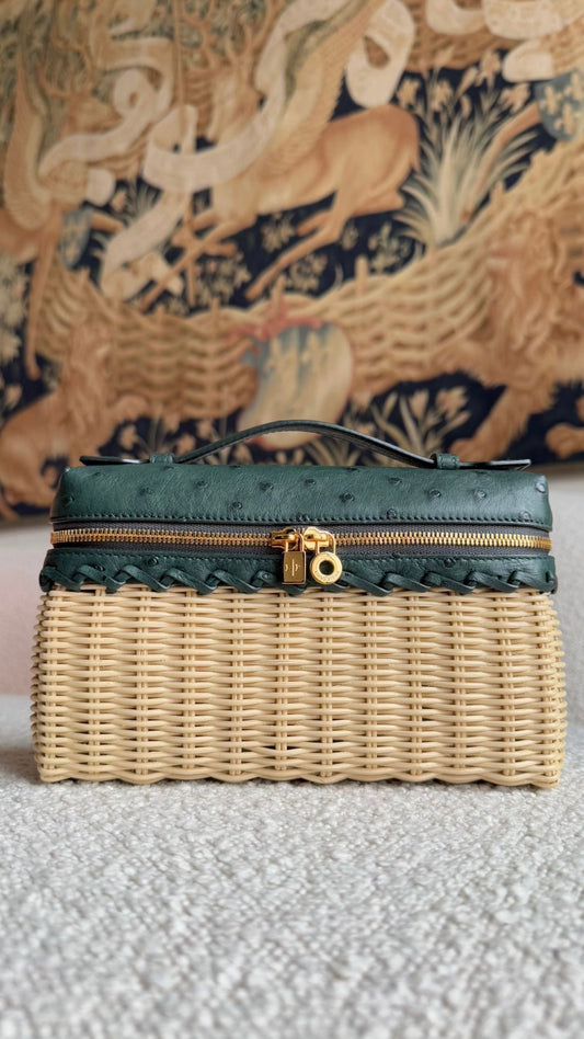 Loro Piana Extra Pocket L19 Ostrich Harrods Green GHW