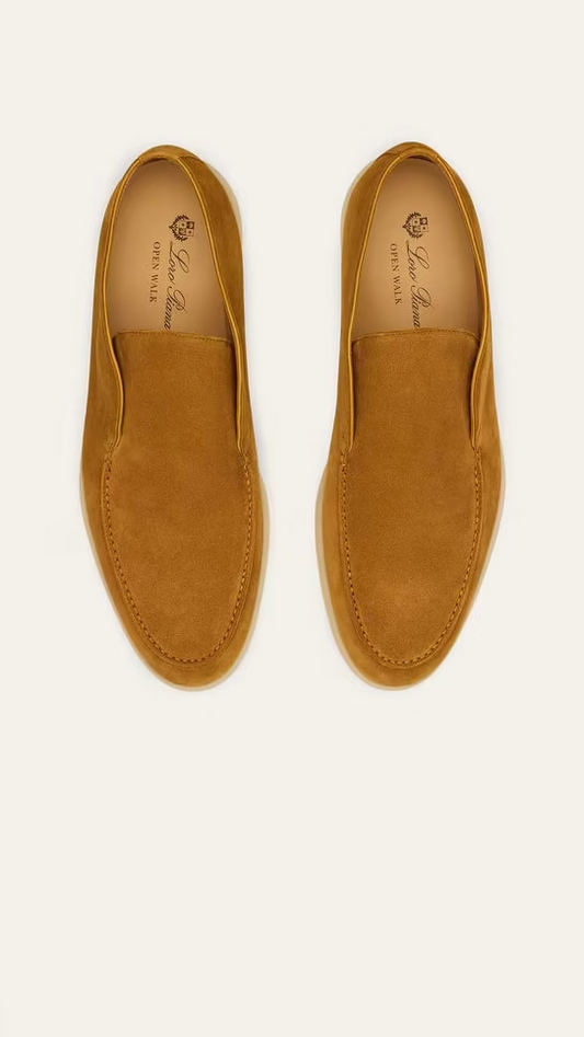 Loro Piana Open Walk Boots Suede Dark Saffron