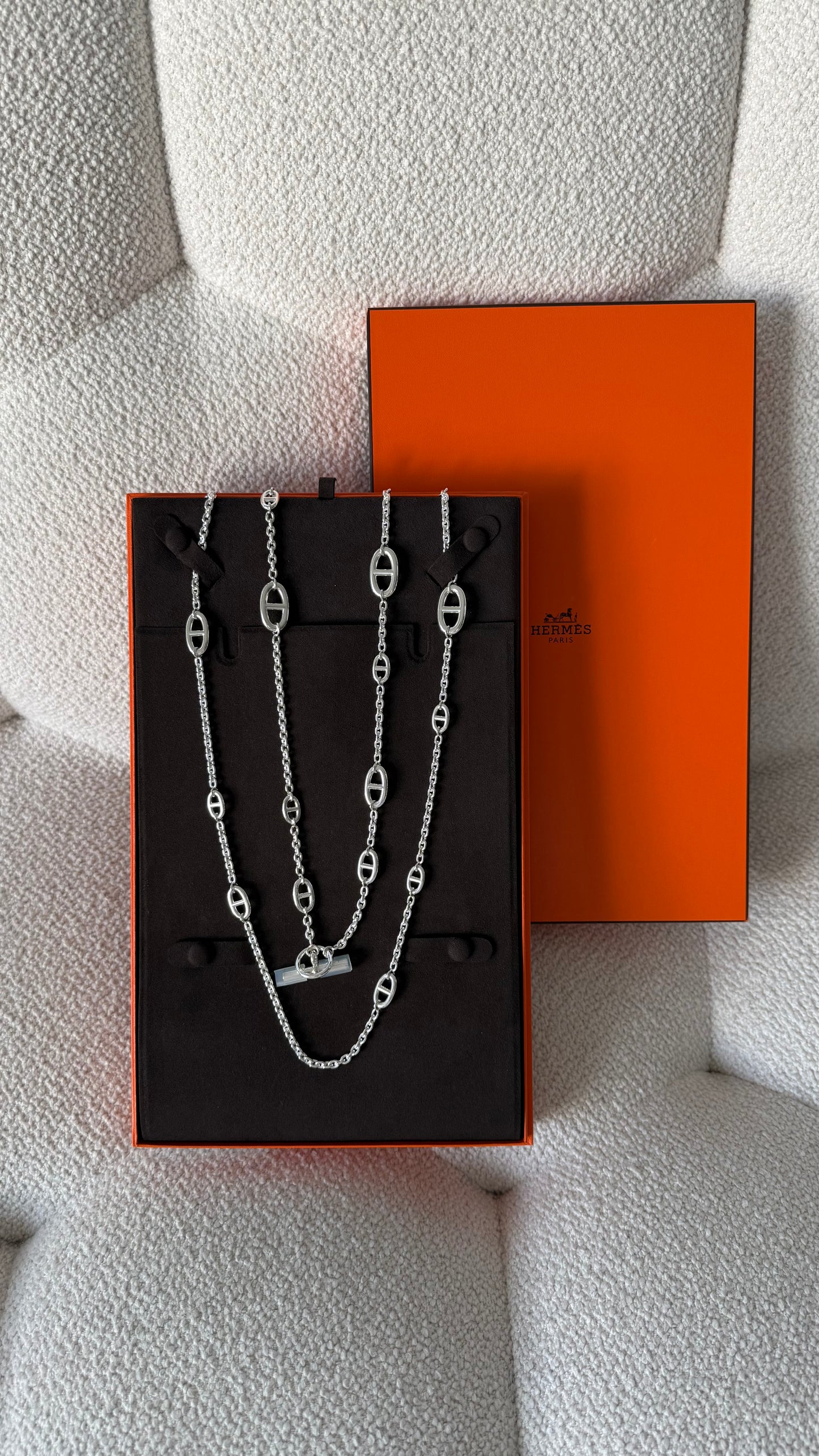 Hermès Farandole Necklace 160cm Sterling Silver