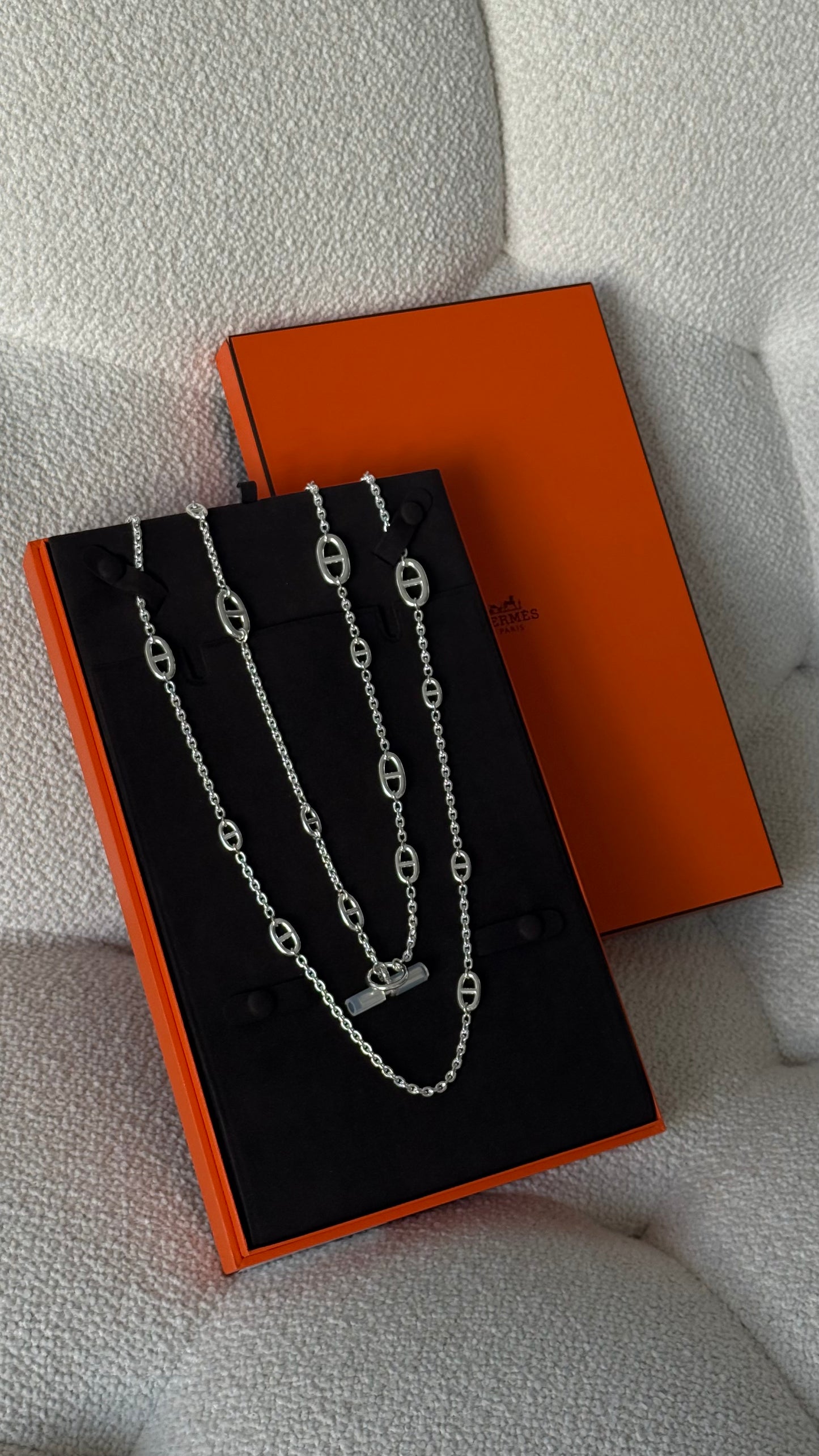 Hermès Farandole Necklace 160cm Sterling Silver