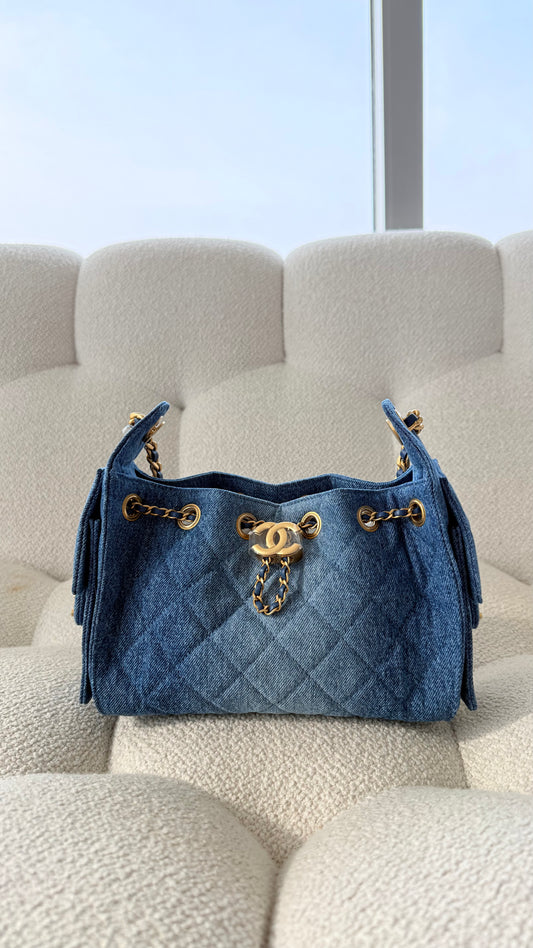 Chanel 25 Mini Hobo Washed Denim