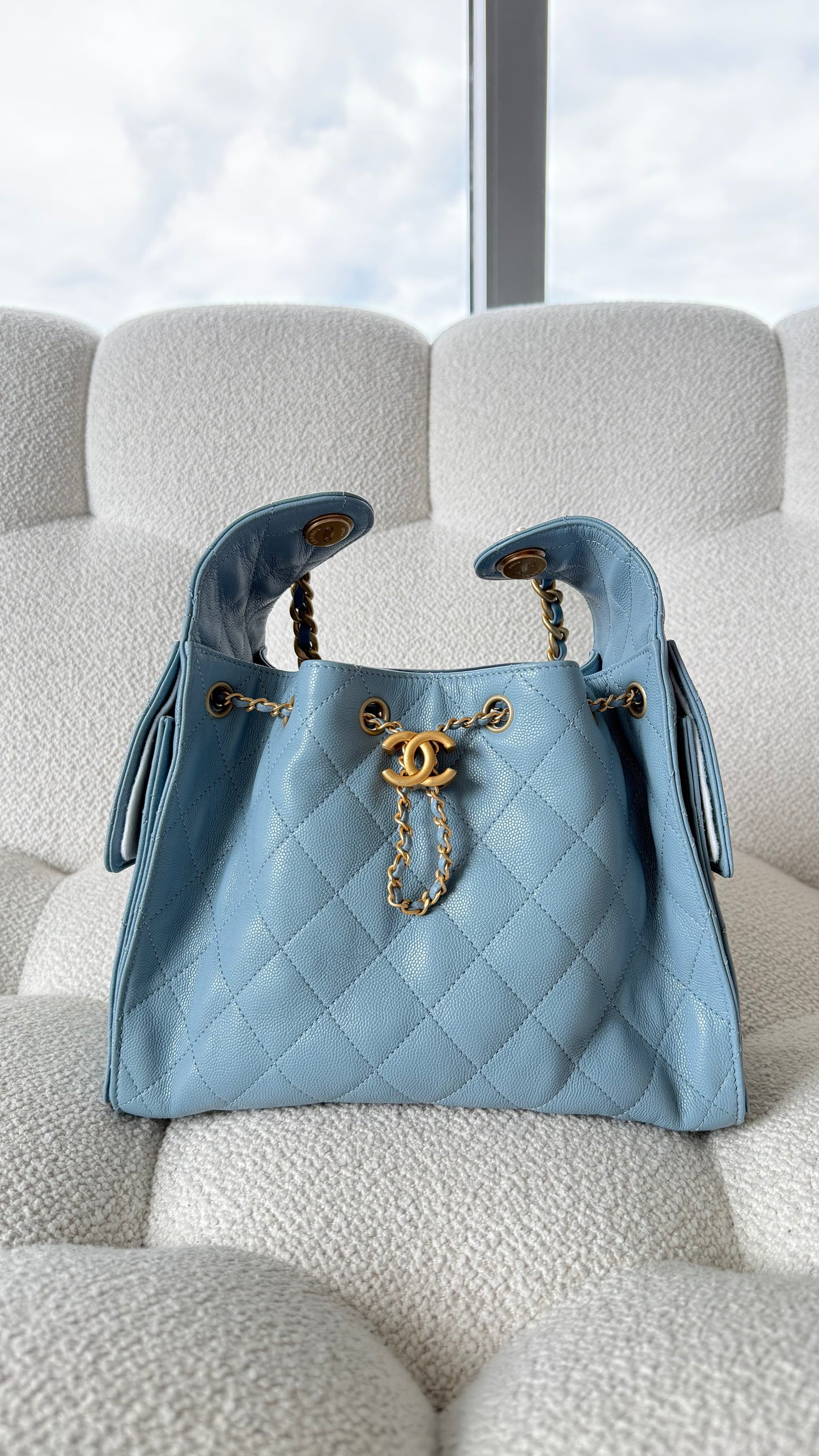 Chanel 25 Small Hobo Blue