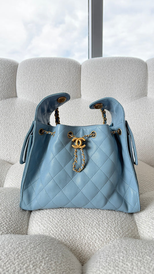 Chanel 25 Small Hobo Blue