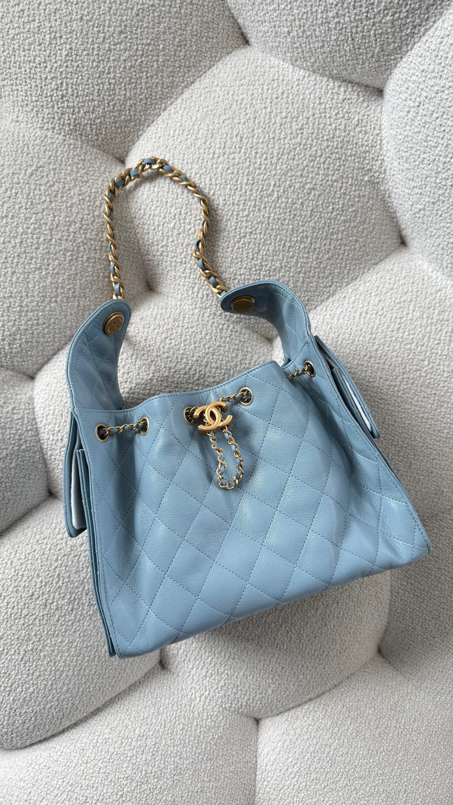 Chanel 25 Small Hobo Blue