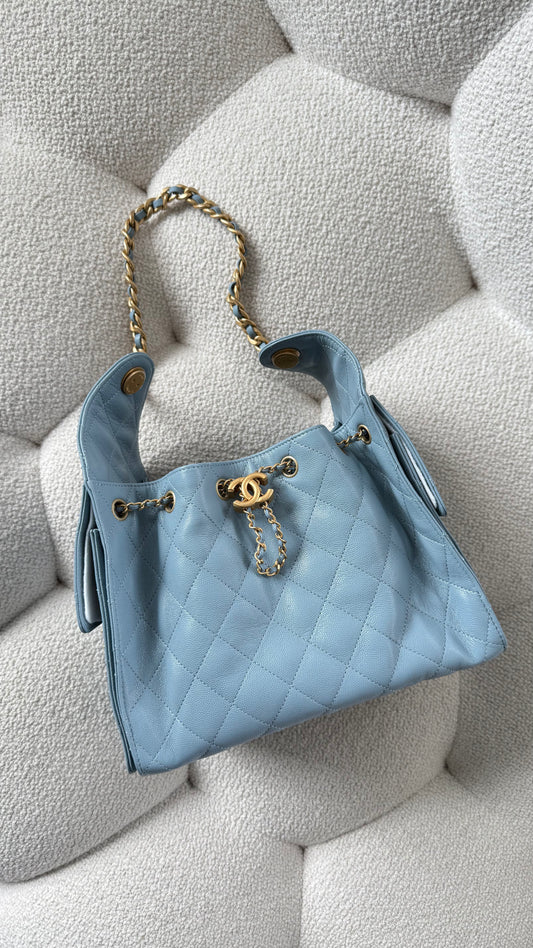 Chanel 25 Small Hobo Blue