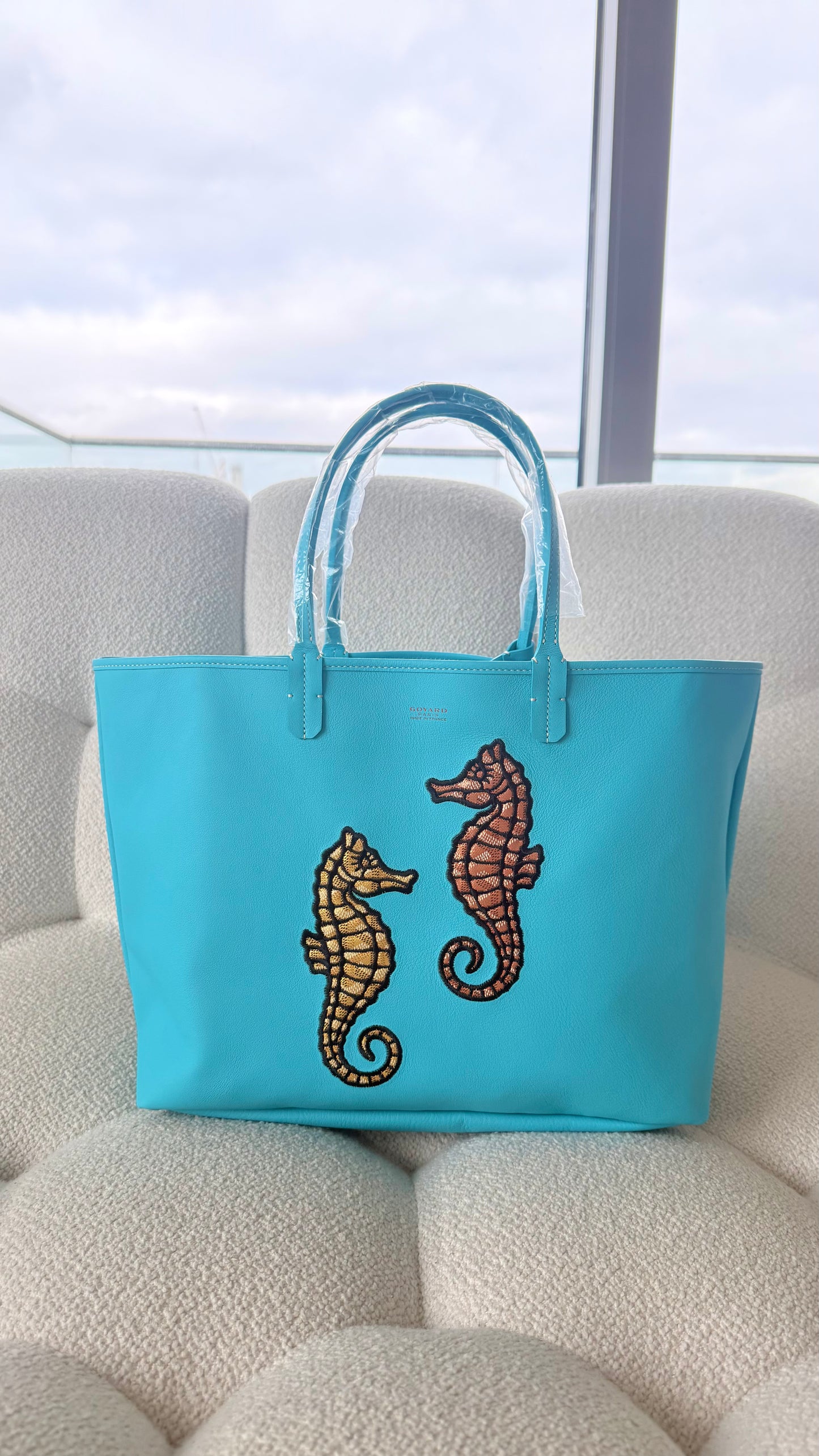 Goyard Anjou PM Bag Seahorse Turquoise