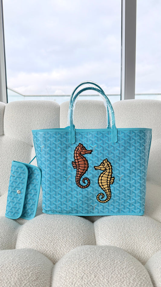 Goyard Anjou PM Bag Seahorse Turquoise