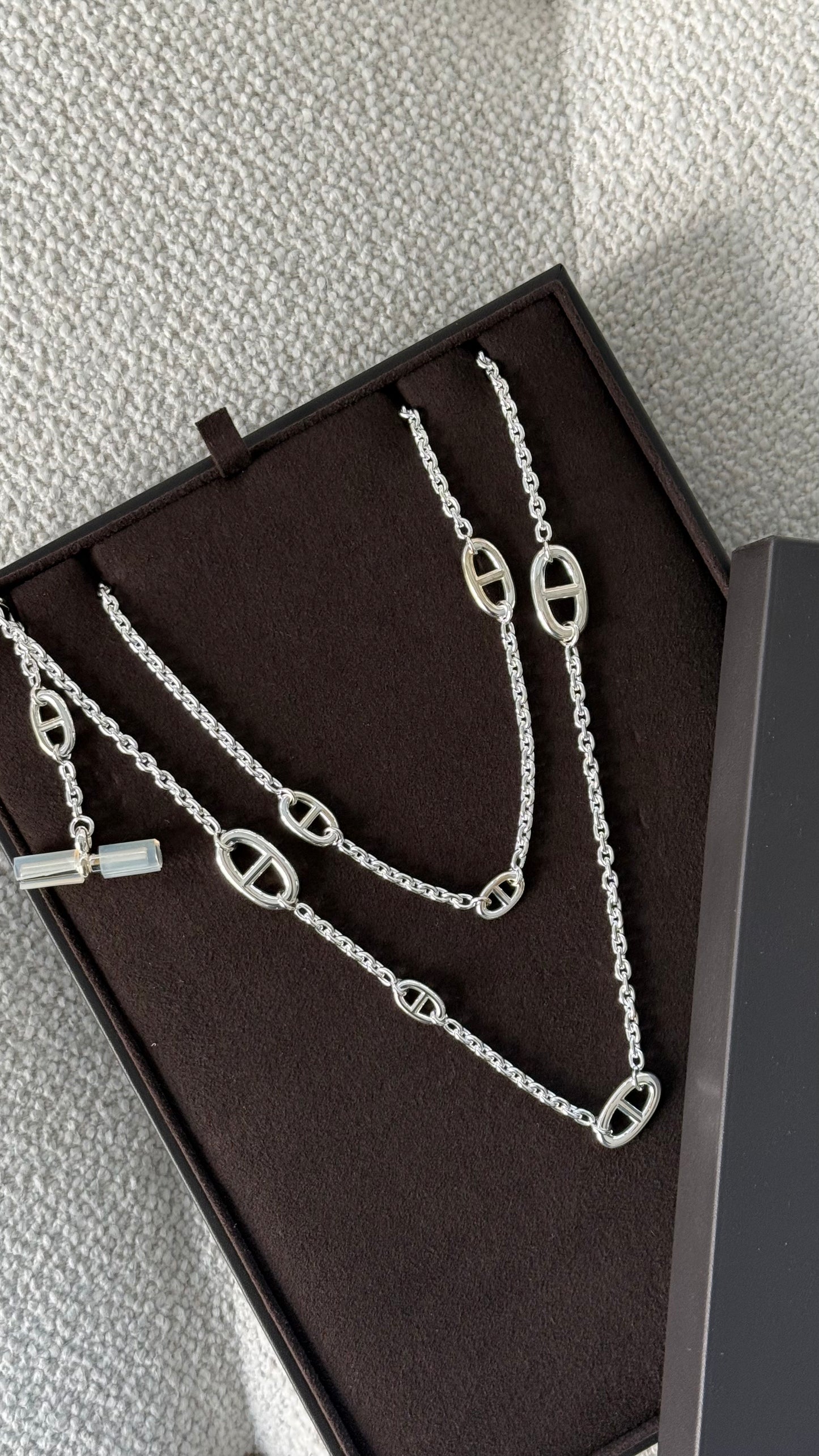 Hermes Farandole Necklace 120cm Sterling Silver