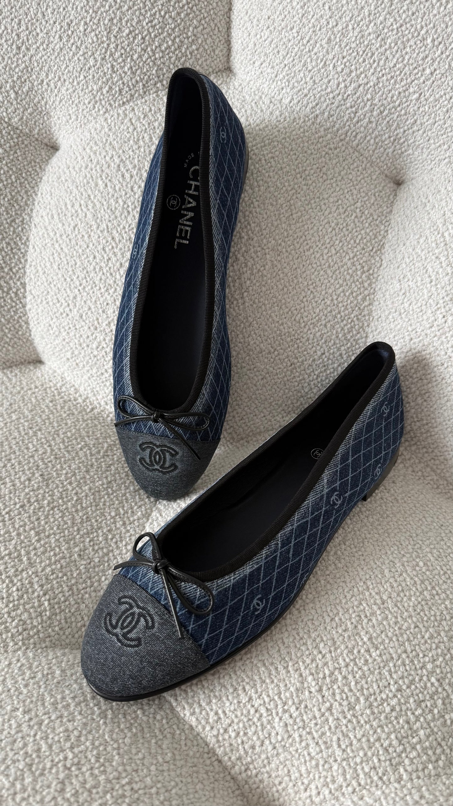 Chanel Ballet Flat Dark Denim