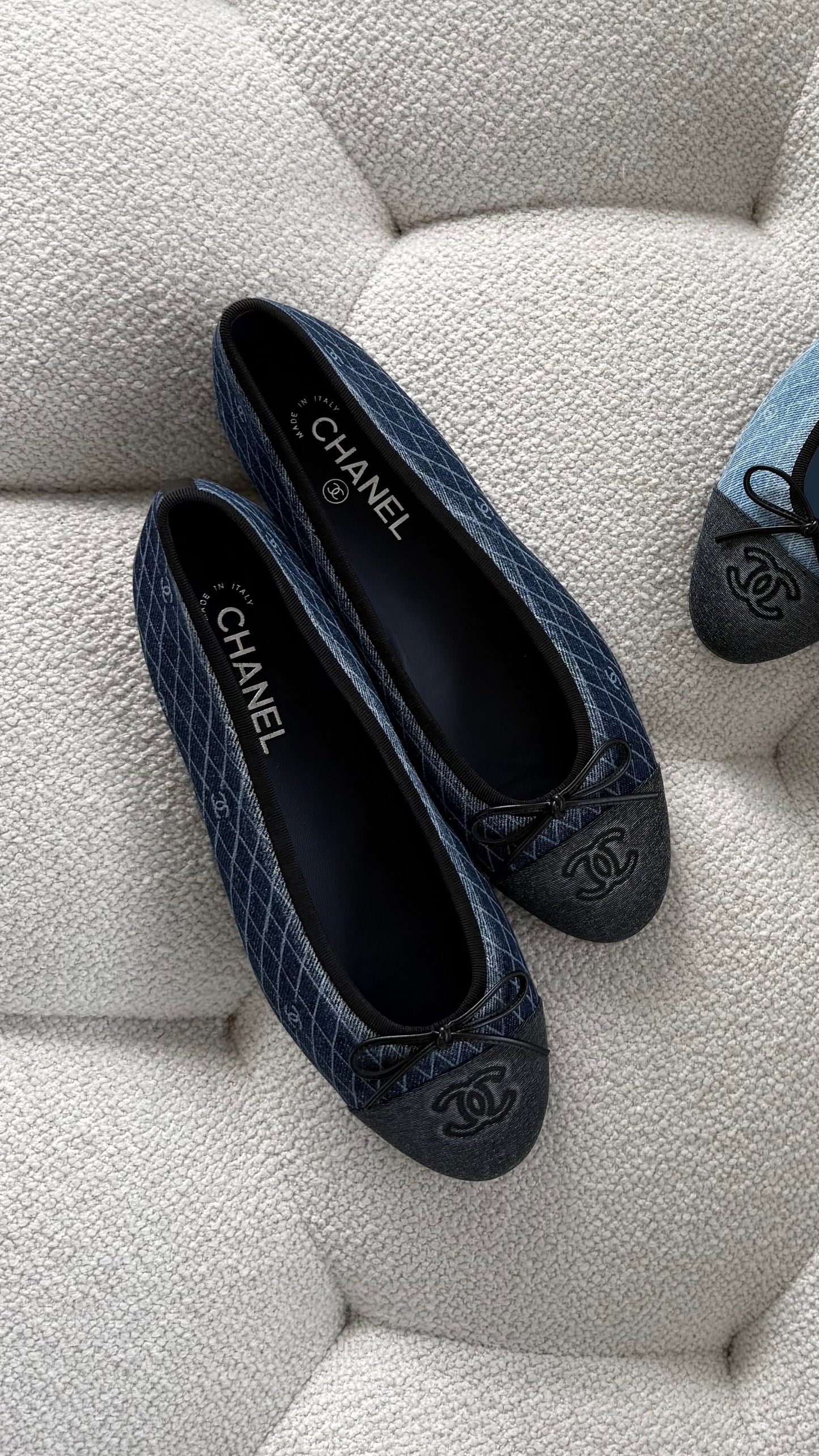 Chanel Ballet Flat Dark Denim