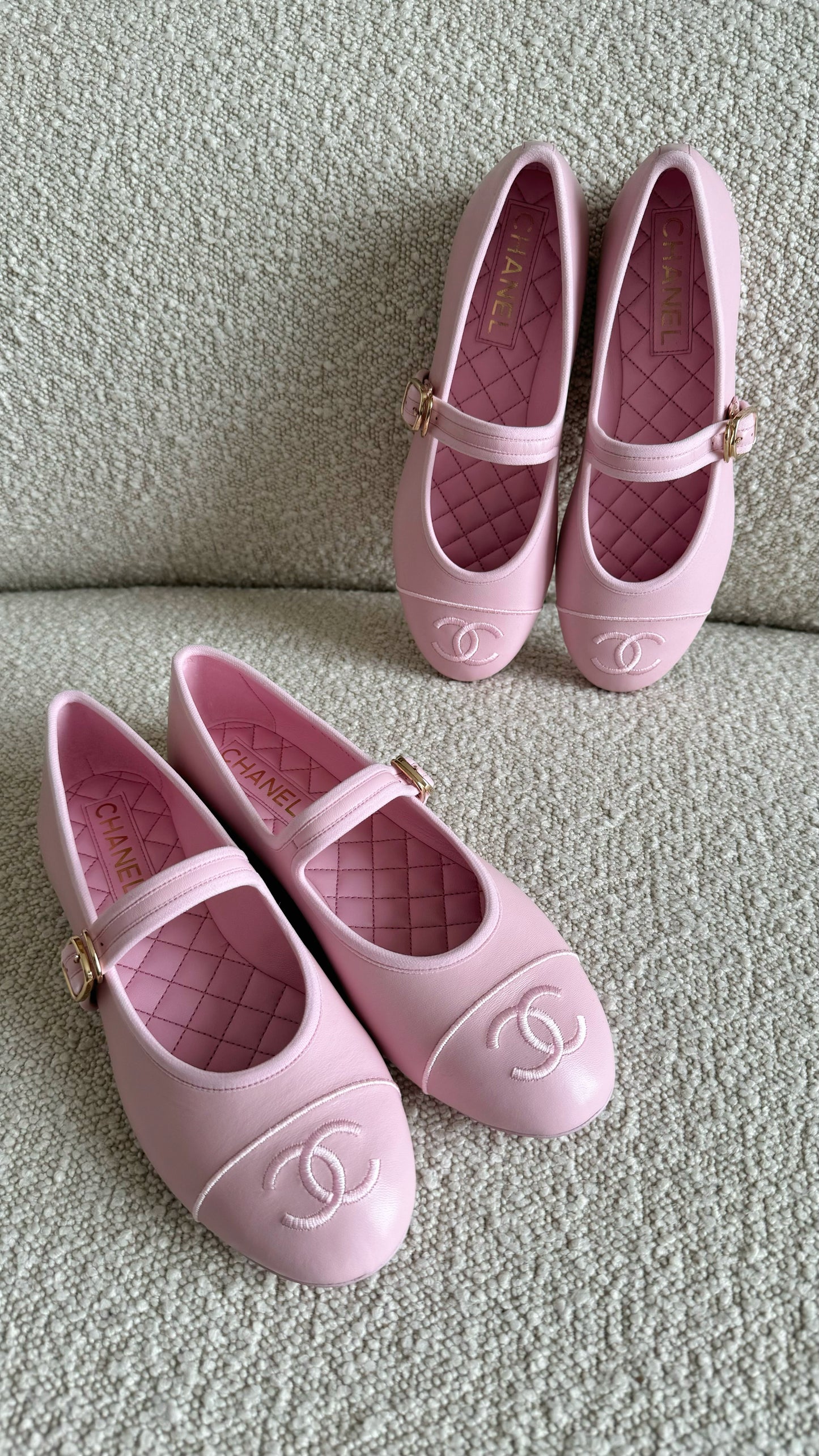 Chanel Mary Janes Pink