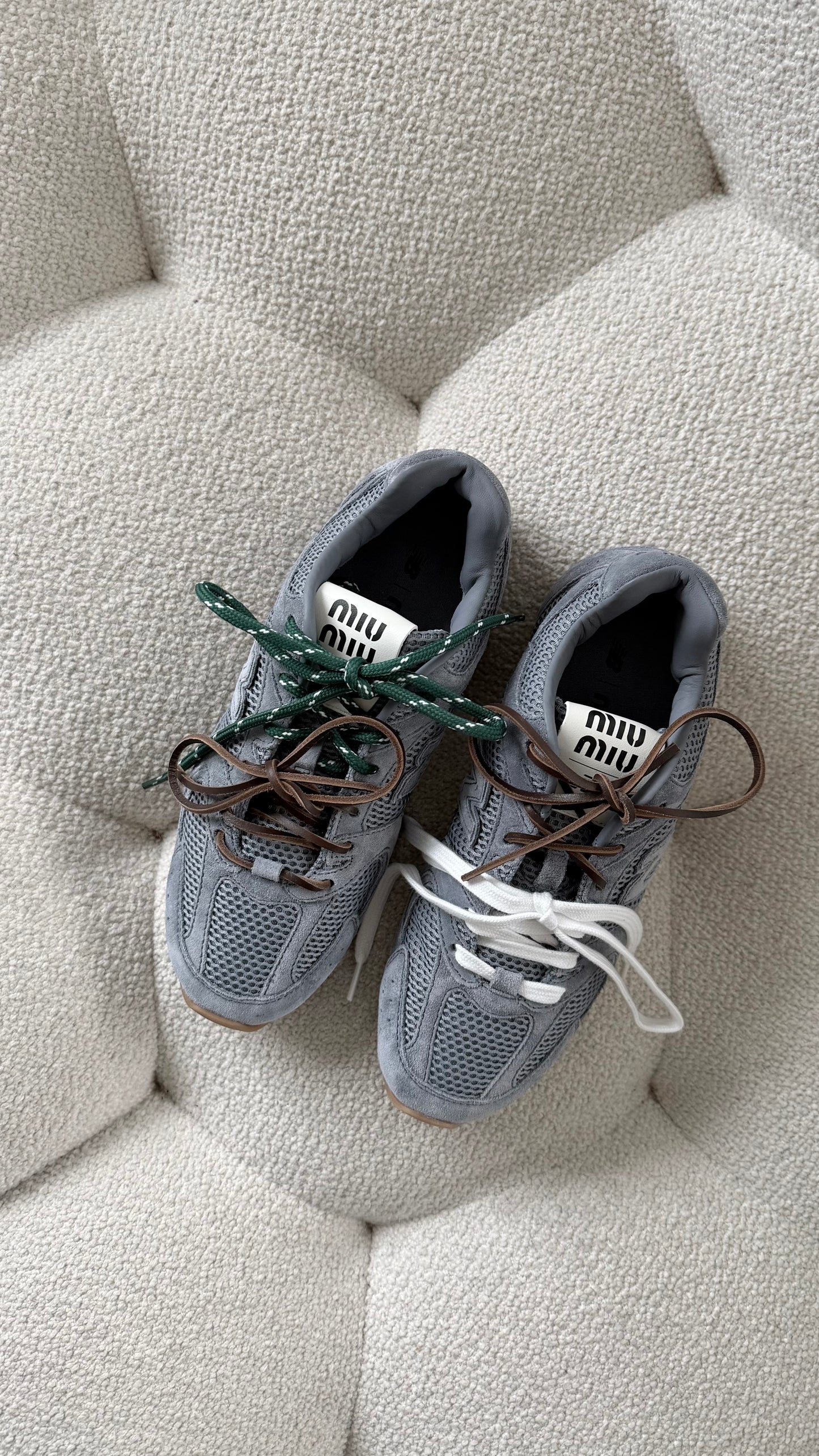 Miu Miu x New Balance 530 SL Trainers Suede & Mesh Periwinkle Blue