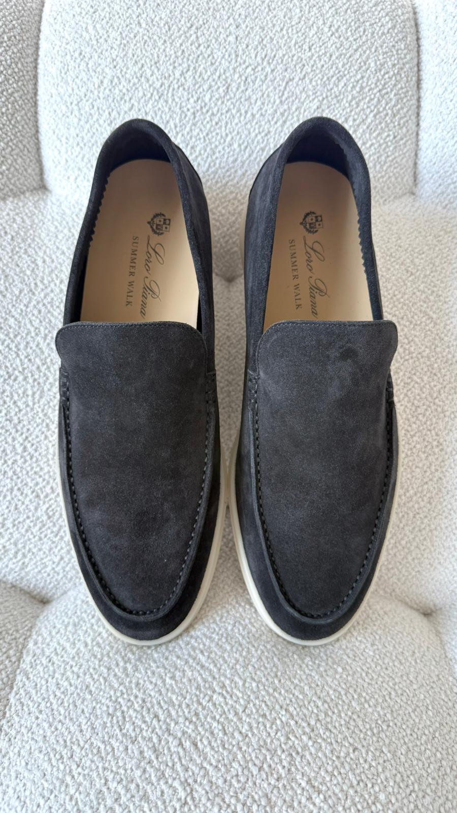 Loro Piana Summer Walk Loafer Suede Caviar