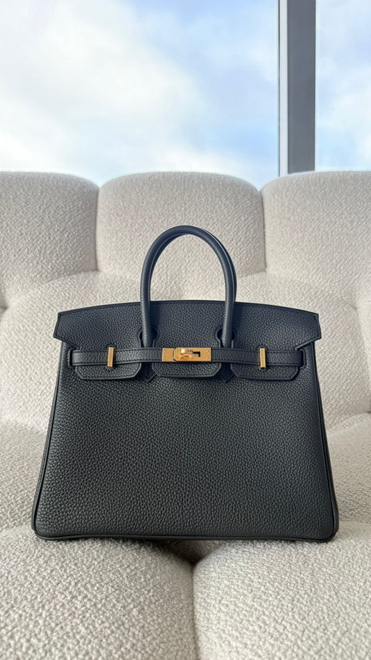 Hermès Birkin B25 Togo Plomb GHW K