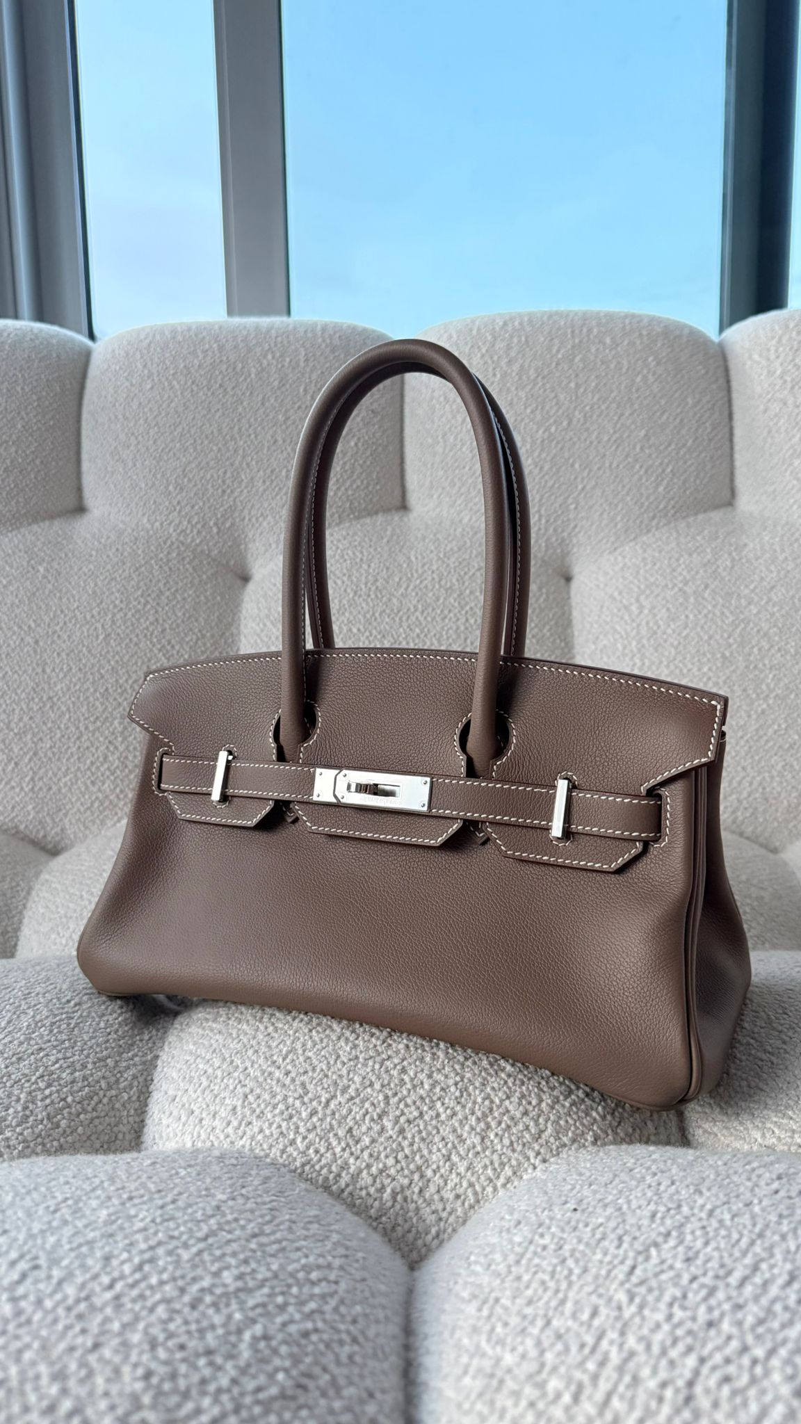 Hermès Birkin Shoulder Light 29 Evercolor Etoupe PHW K