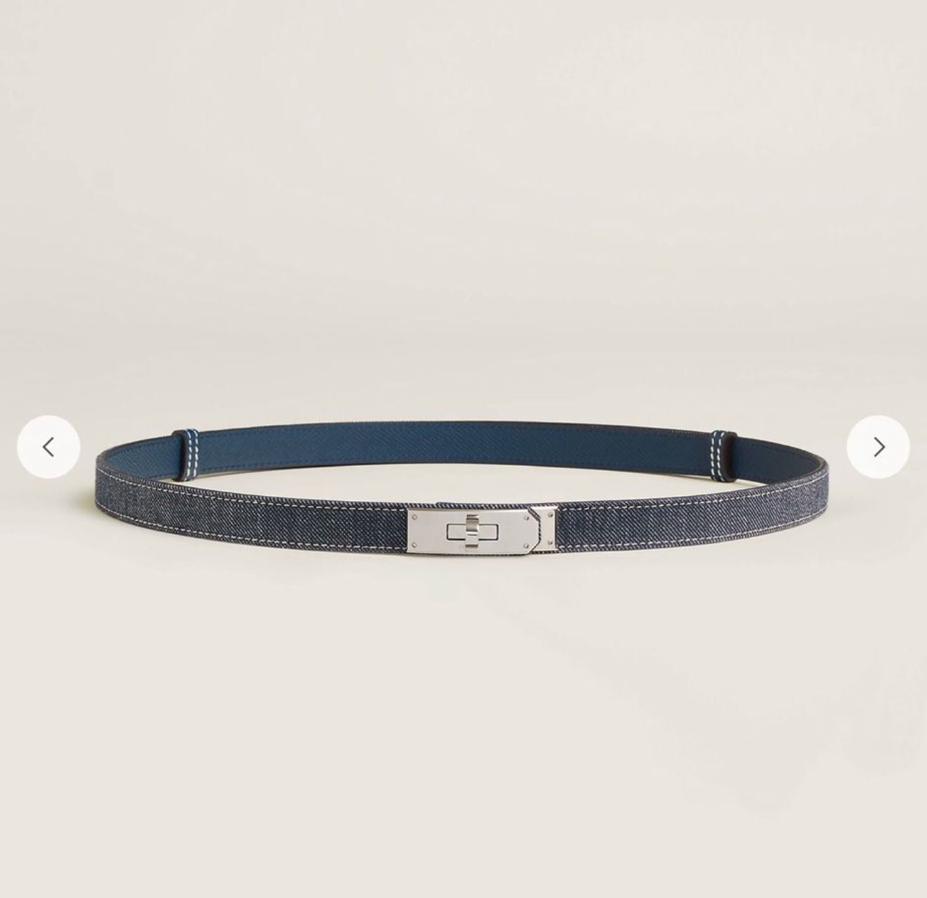 Hermès Kelly Jean 18 Belt Denim & Epsom Bleu Indigo & Blanc & Bleu Navy PHW