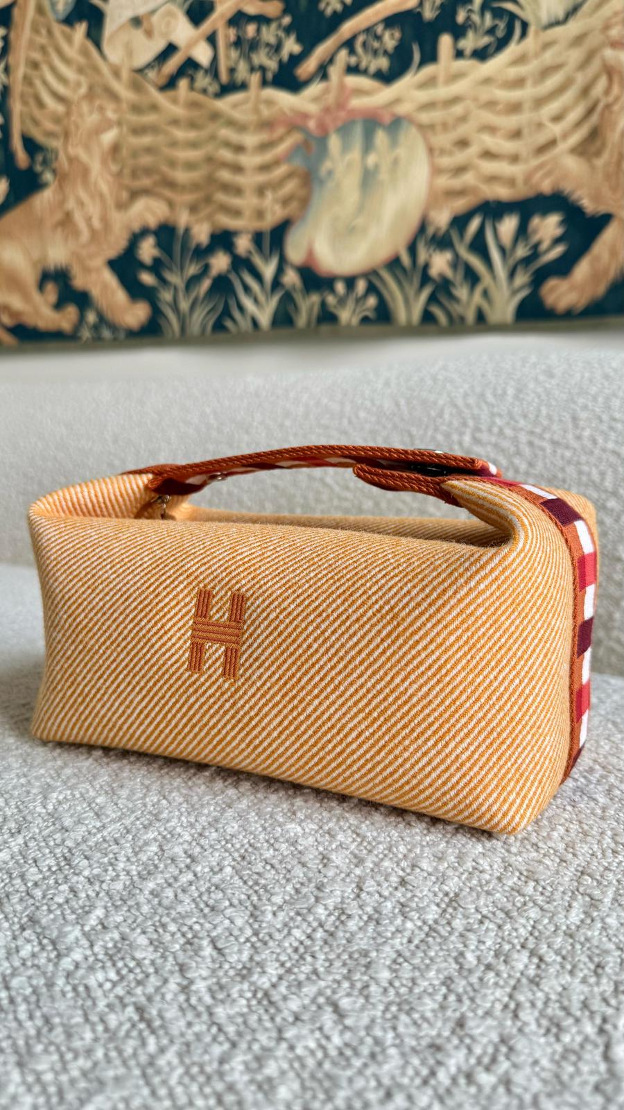 Hermès Bride A Brac PM Merino Wool Biscuit & Fauve PHW