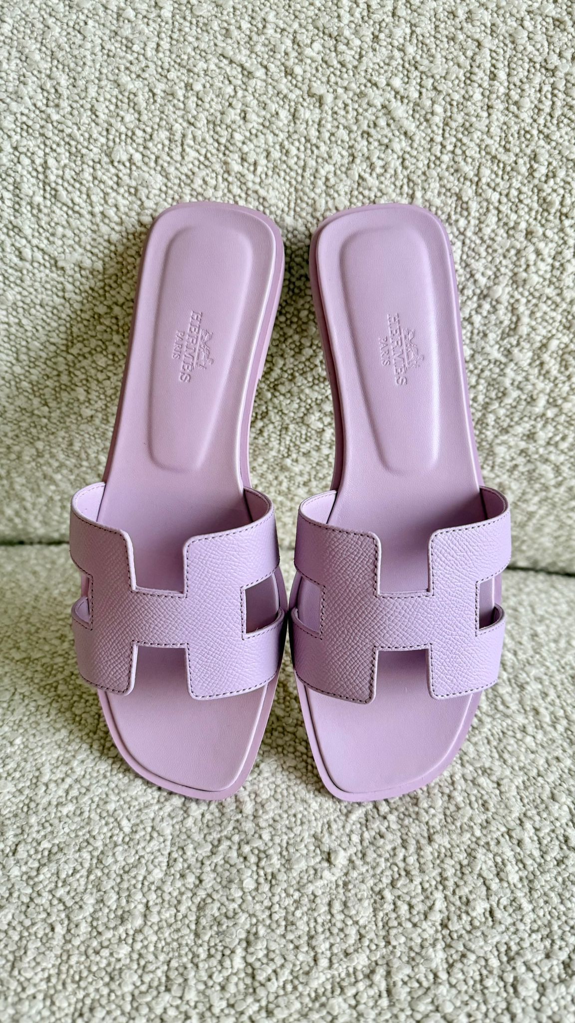 Hermès Oran Sandals Epsom Violet Amethyste