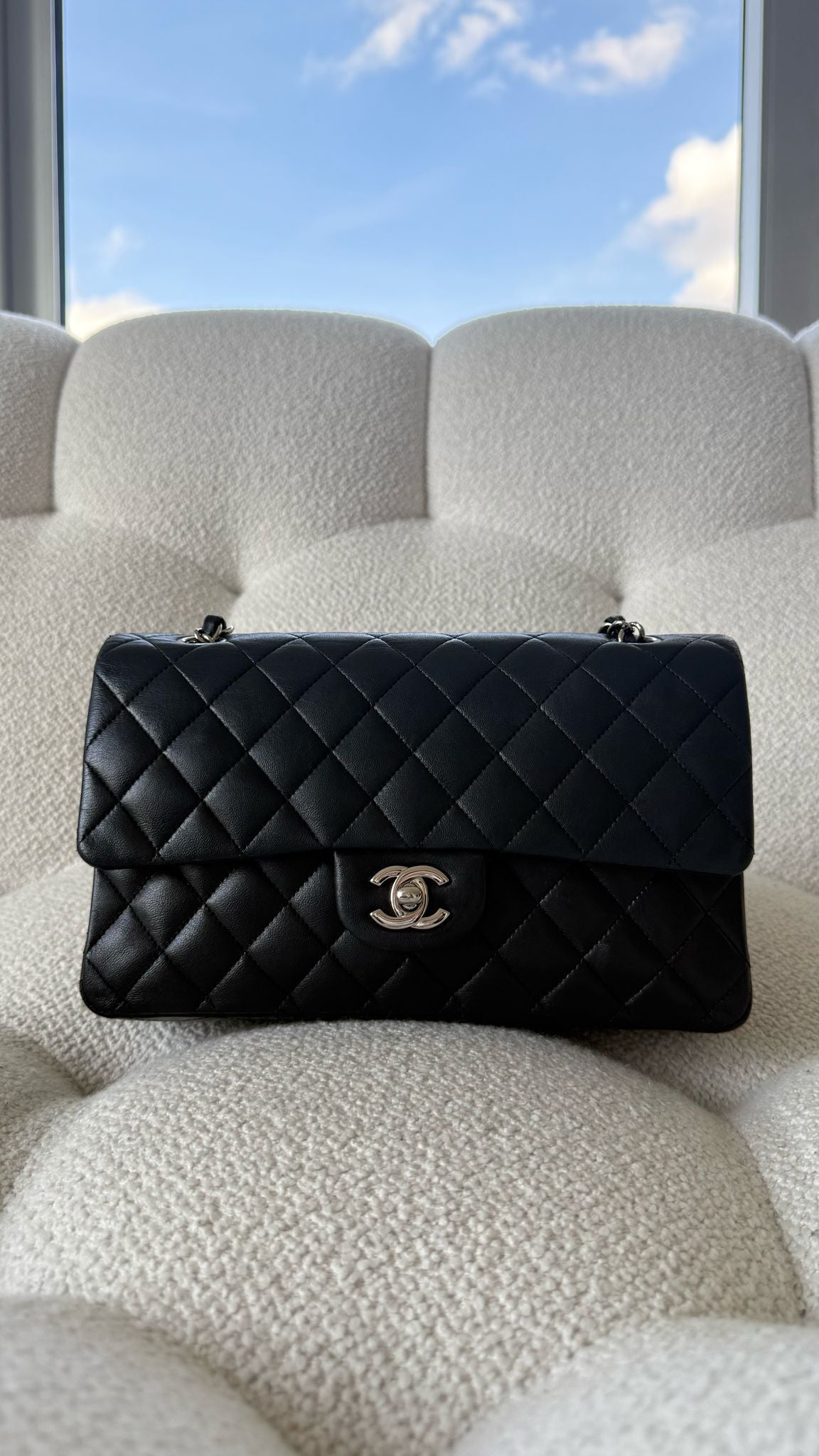 Chanel Medium Classic Flap Lambskin Black SHW