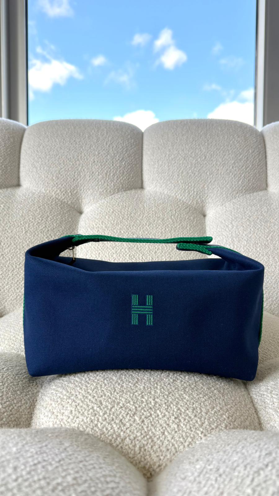 Hermès Bride A Brac Case Large Model Marine PHW