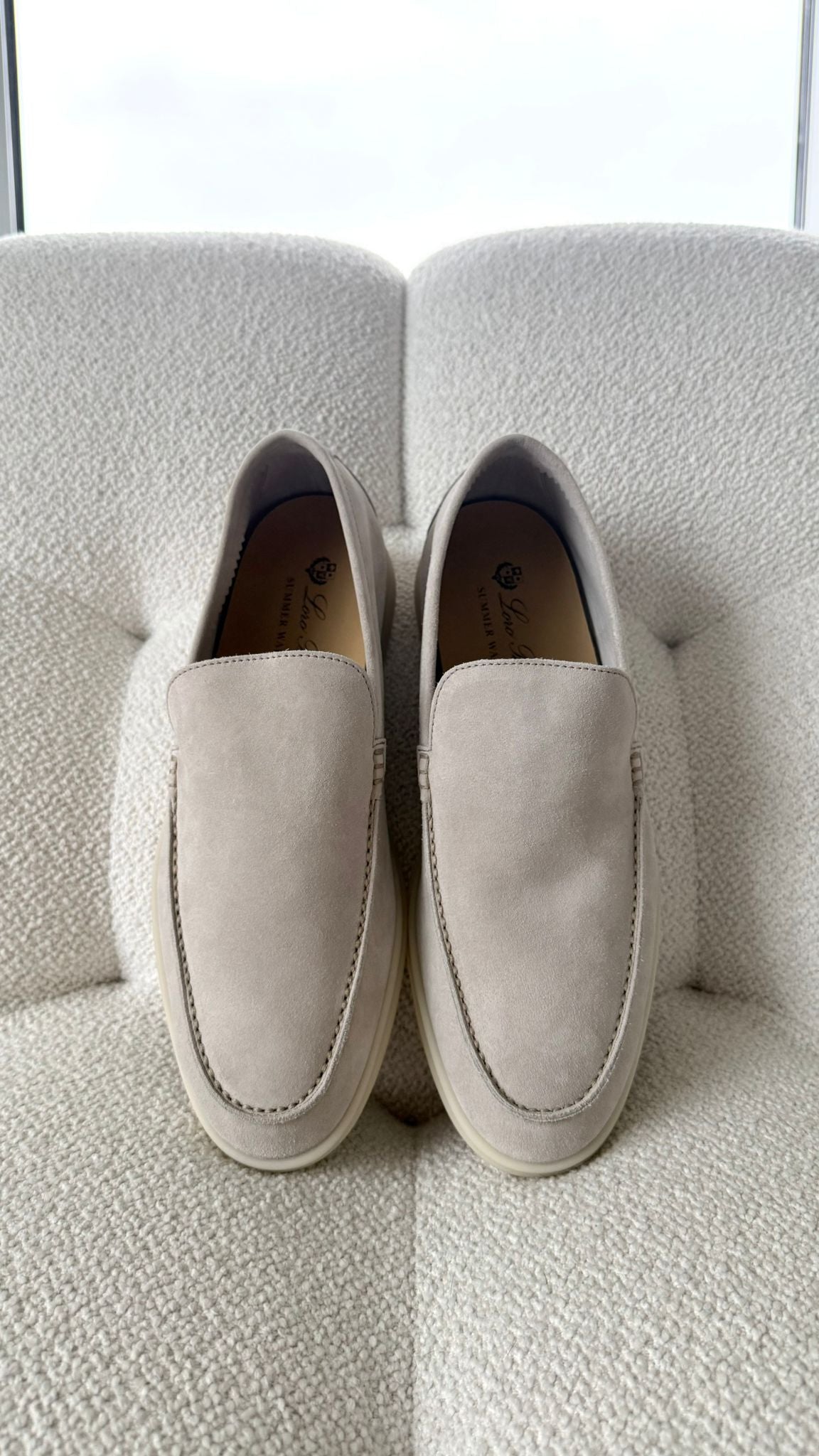 Loro Piana Summer Walk Loafer Suede Classic Beige