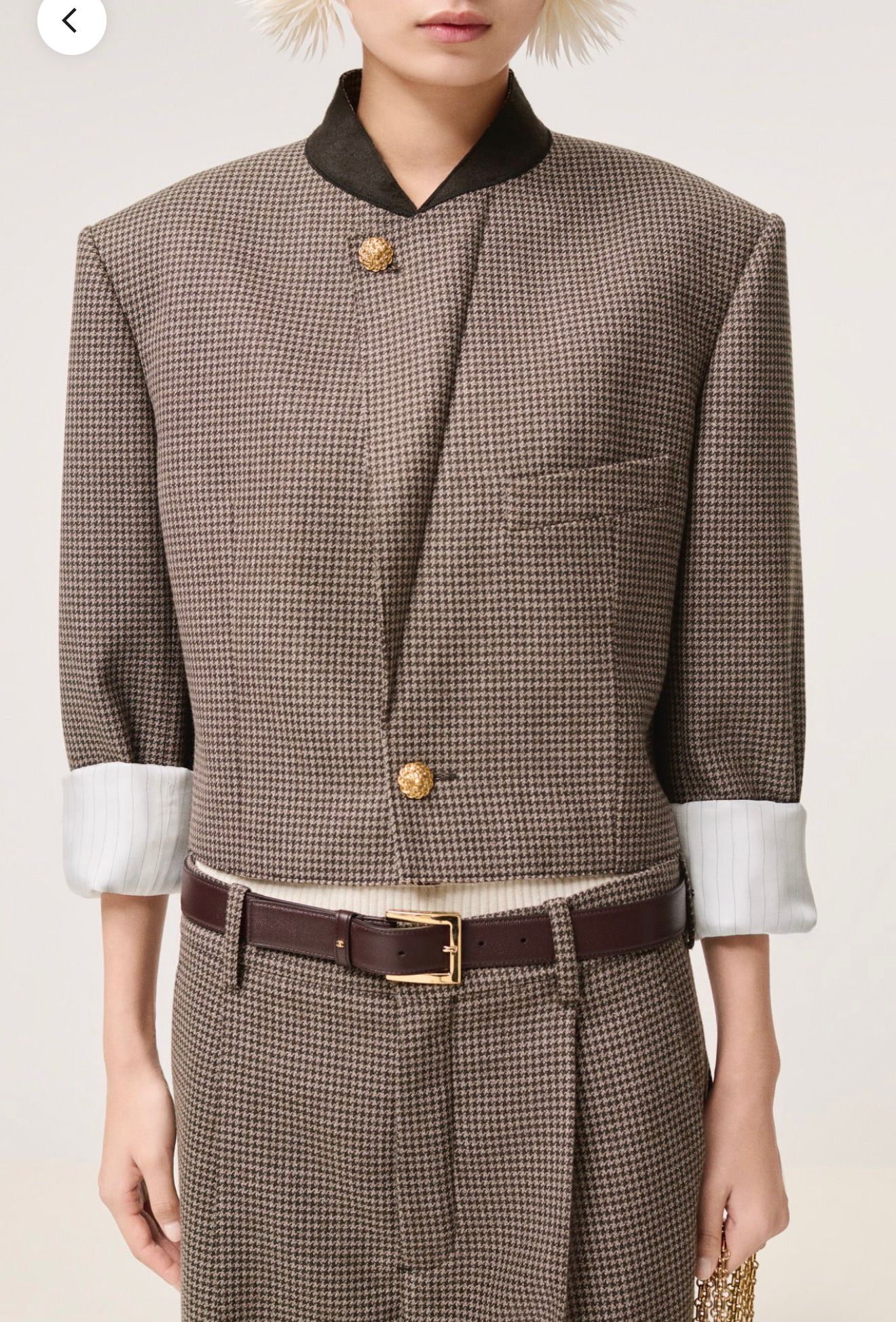 Chanel Spring Summer 2026 Jacket Wool Cloth Brown & Ecru