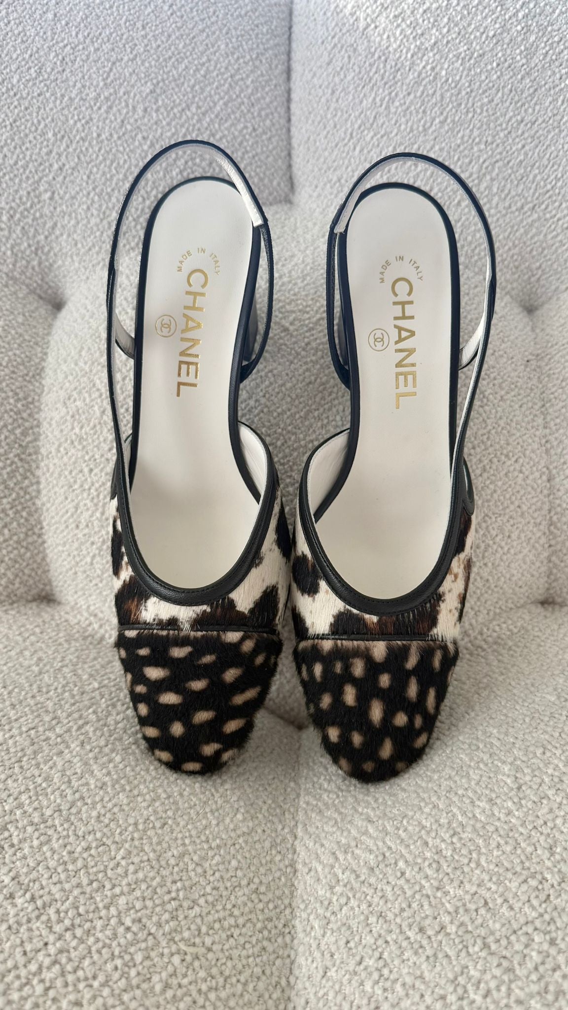 Chanel Spring Summer 2026 Slingbacks 6.5cm Calfskin & Lambskin White, Brown & Black
