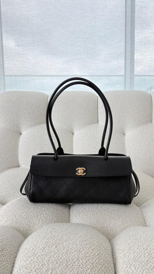 Chanel Spring Summer 2026 Small Tote Grained Calfskin & Gold-Tone Metal Black