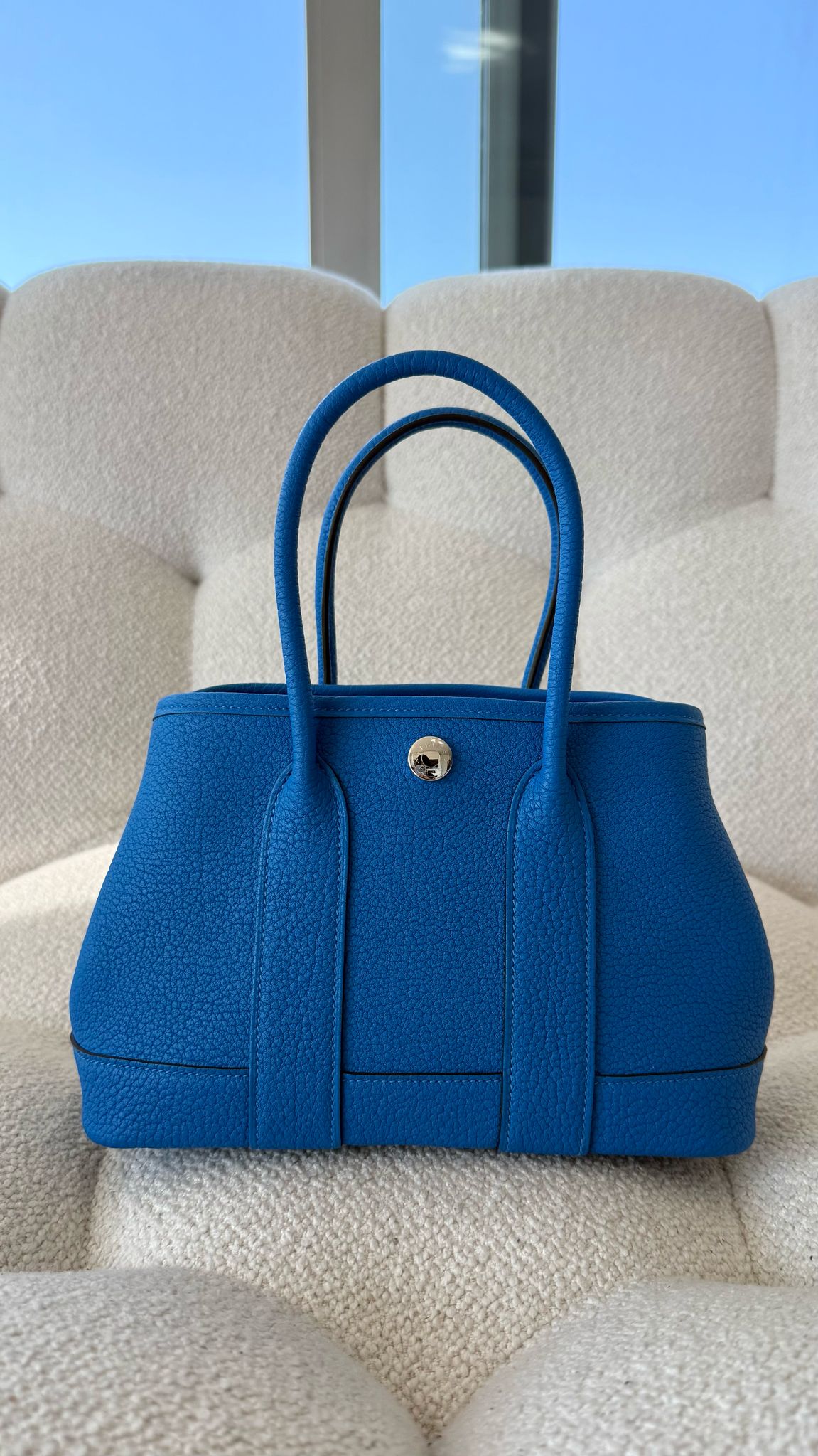 Hermès Mini Garden Party Negonda Bleu Hydra PHW
