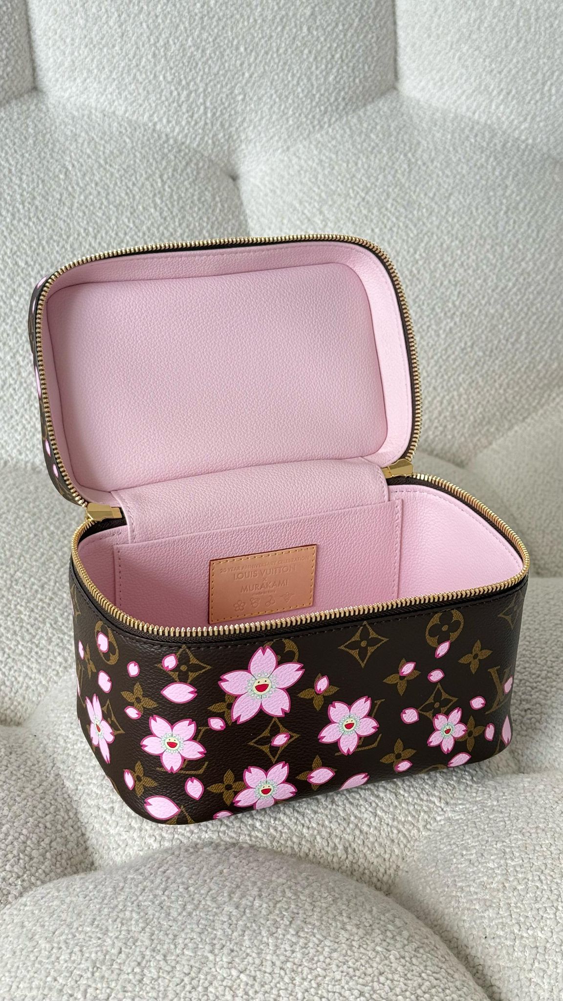 Louis Vuitton x Takashi Murakami “Cherry Blossom” Nice Mini Toiletry Bag Monogram Coated Canvas GHW
