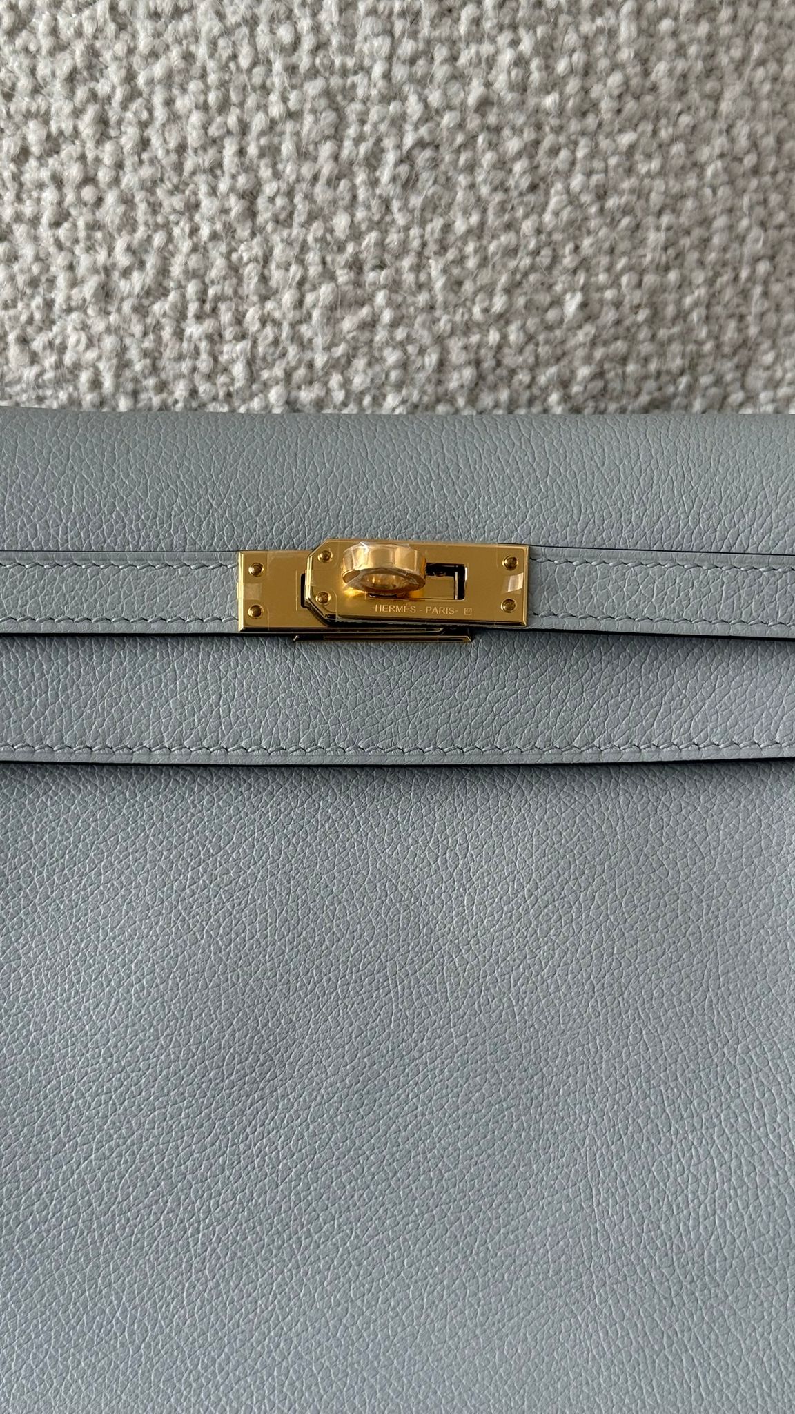 Hermès Kelly Danse Evercolor Bleu Glacier GHW