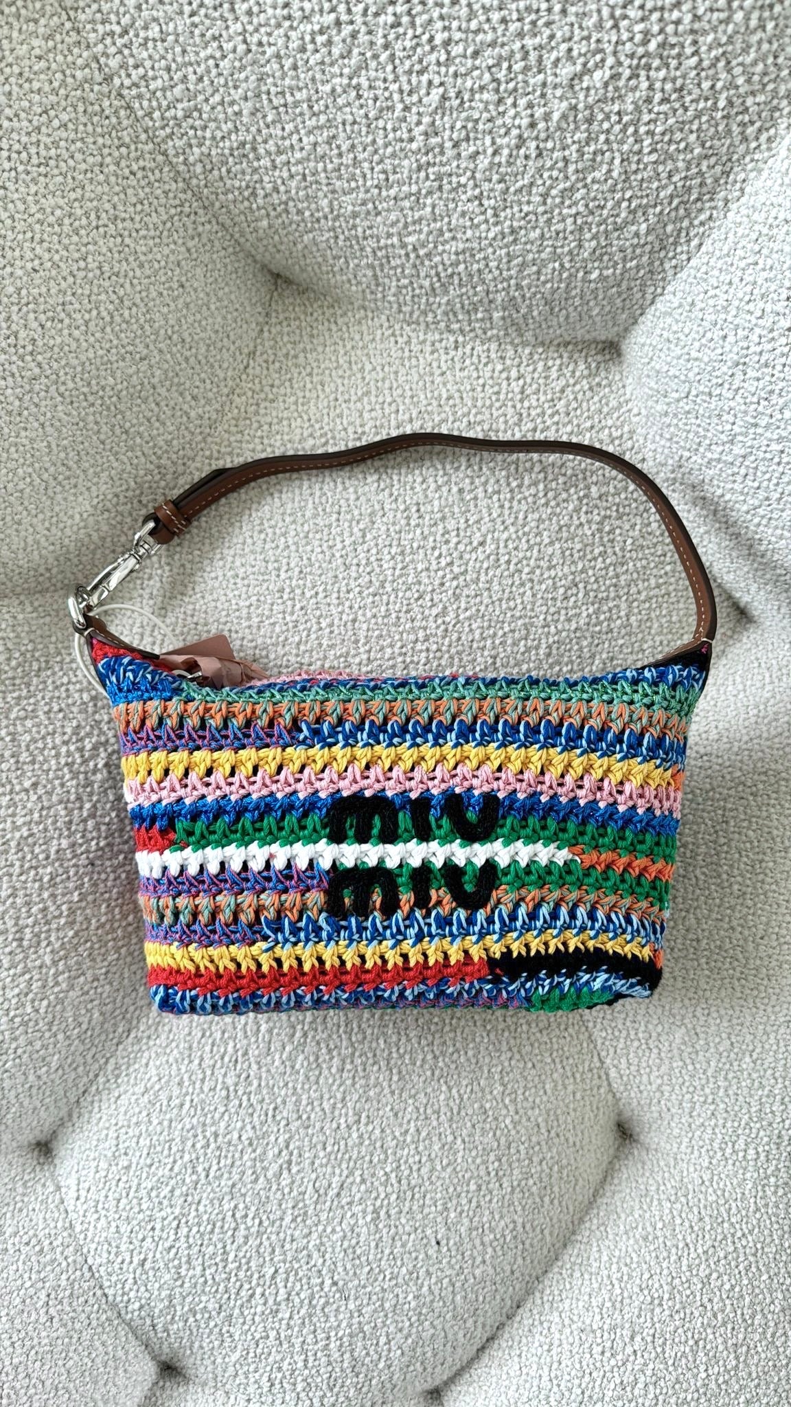Miu Miu Multicolour Crochet Pouch