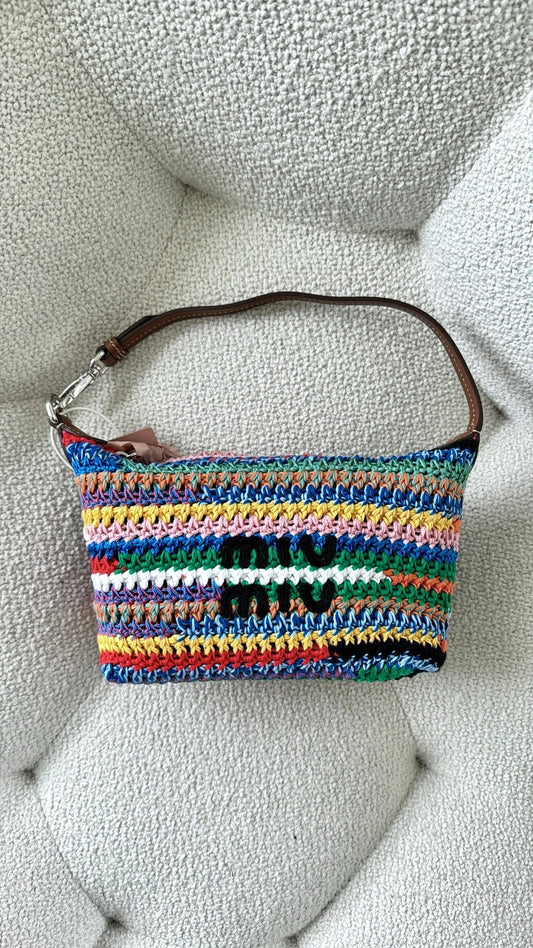 Miu Miu Multicolour Crochet Pouch